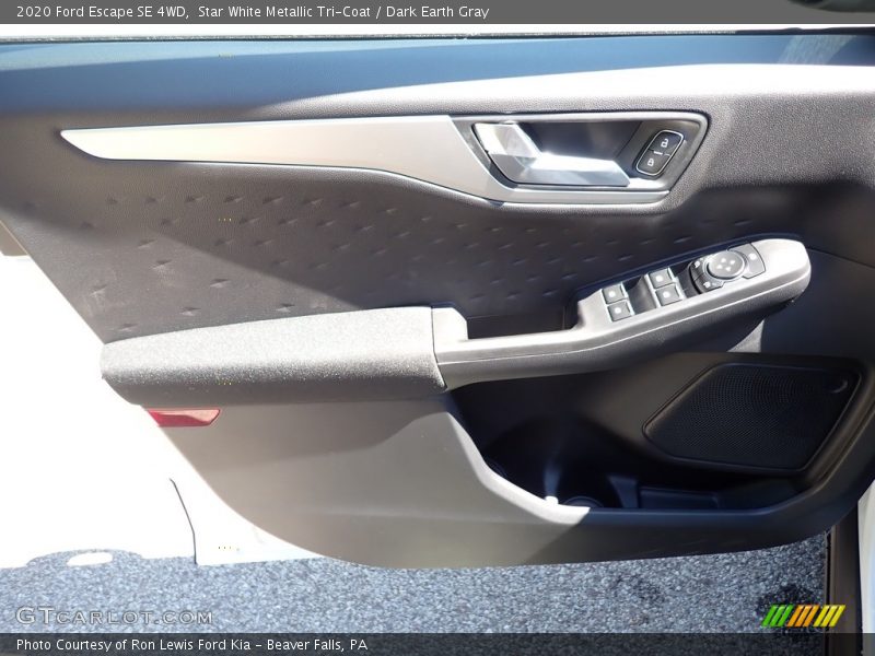 Star White Metallic Tri-Coat / Dark Earth Gray 2020 Ford Escape SE 4WD