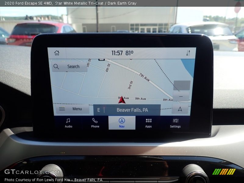 Star White Metallic Tri-Coat / Dark Earth Gray 2020 Ford Escape SE 4WD