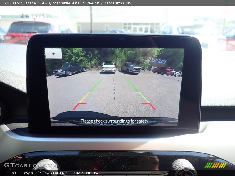 Star White Metallic Tri-Coat / Dark Earth Gray 2020 Ford Escape SE 4WD