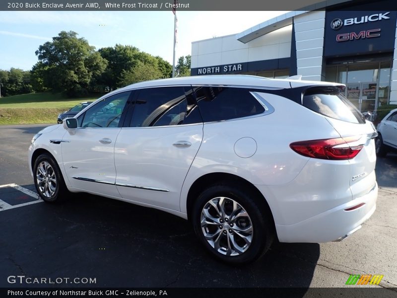 White Frost Tricoat / Chestnut 2020 Buick Enclave Avenir AWD