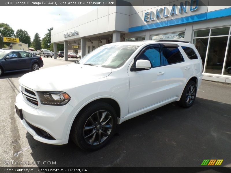 Vice White Tri-Coat Pearl / Black 2018 Dodge Durango GT AWD