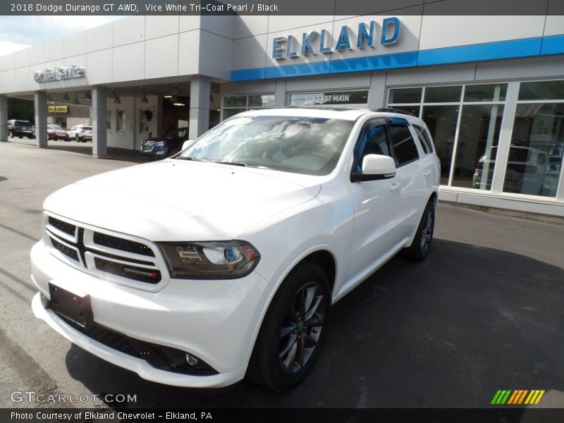Vice White Tri-Coat Pearl / Black 2018 Dodge Durango GT AWD