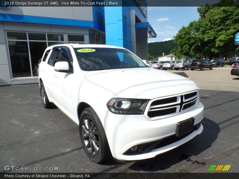 Vice White Tri-Coat Pearl / Black 2018 Dodge Durango GT AWD