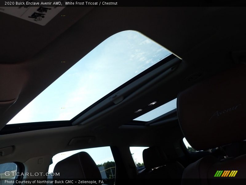 White Frost Tricoat / Chestnut 2020 Buick Enclave Avenir AWD