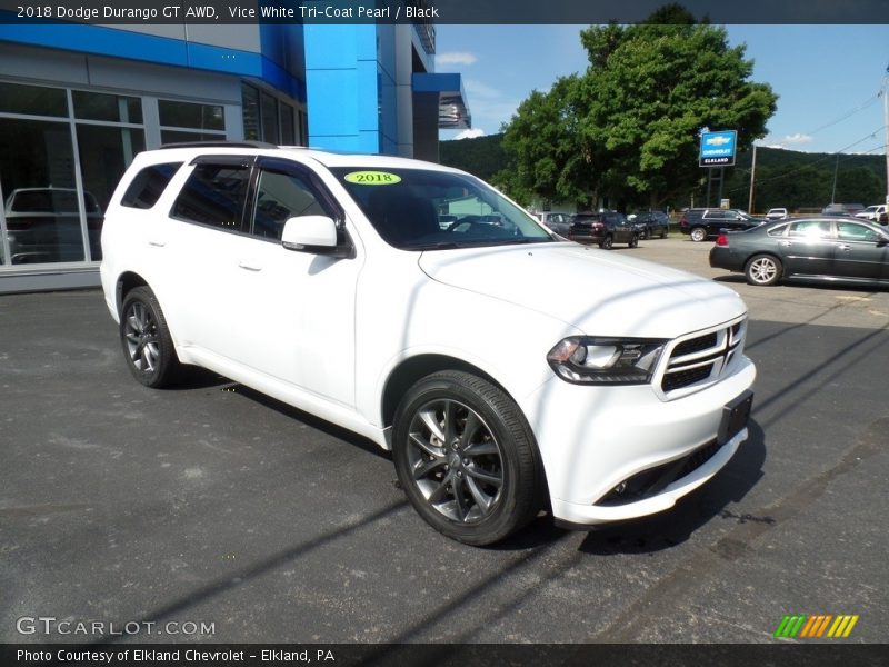 Vice White Tri-Coat Pearl / Black 2018 Dodge Durango GT AWD