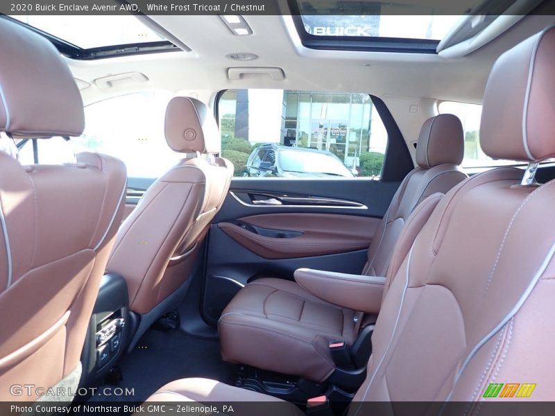 White Frost Tricoat / Chestnut 2020 Buick Enclave Avenir AWD