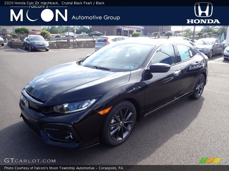 Crystal Black Pearl / Black 2020 Honda Civic EX Hatchback