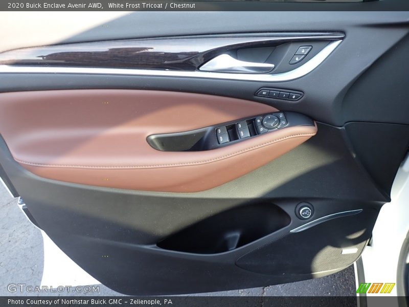 White Frost Tricoat / Chestnut 2020 Buick Enclave Avenir AWD