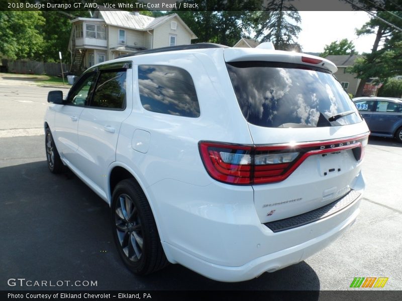 Vice White Tri-Coat Pearl / Black 2018 Dodge Durango GT AWD