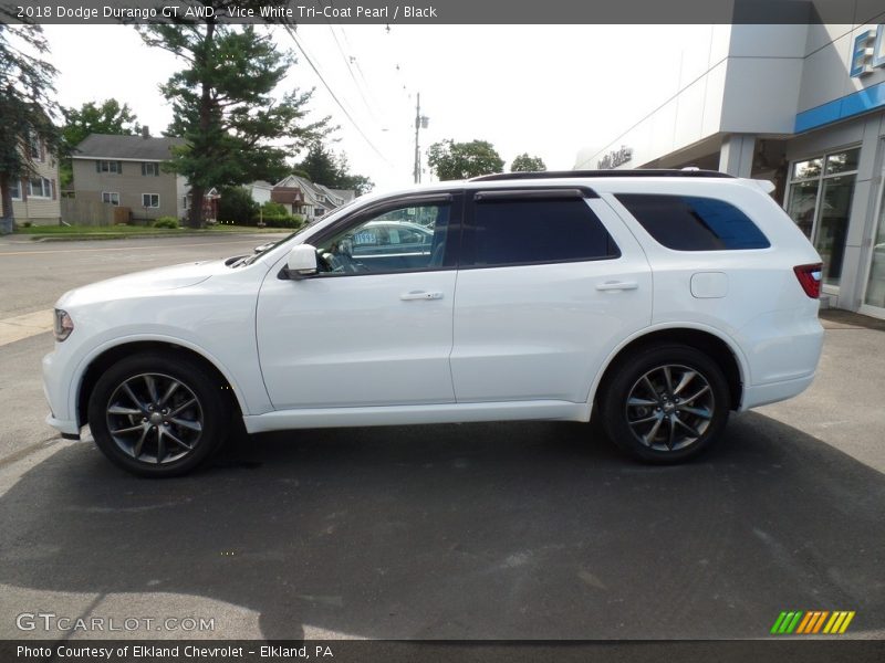 Vice White Tri-Coat Pearl / Black 2018 Dodge Durango GT AWD