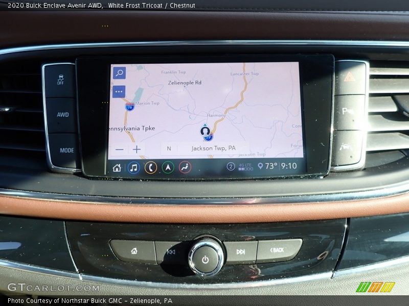 White Frost Tricoat / Chestnut 2020 Buick Enclave Avenir AWD