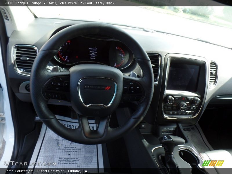 Vice White Tri-Coat Pearl / Black 2018 Dodge Durango GT AWD