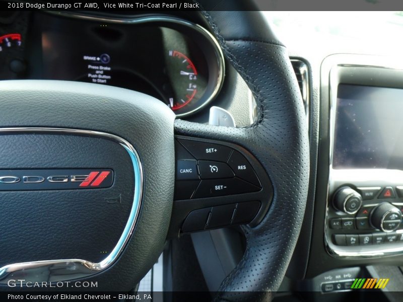 Vice White Tri-Coat Pearl / Black 2018 Dodge Durango GT AWD
