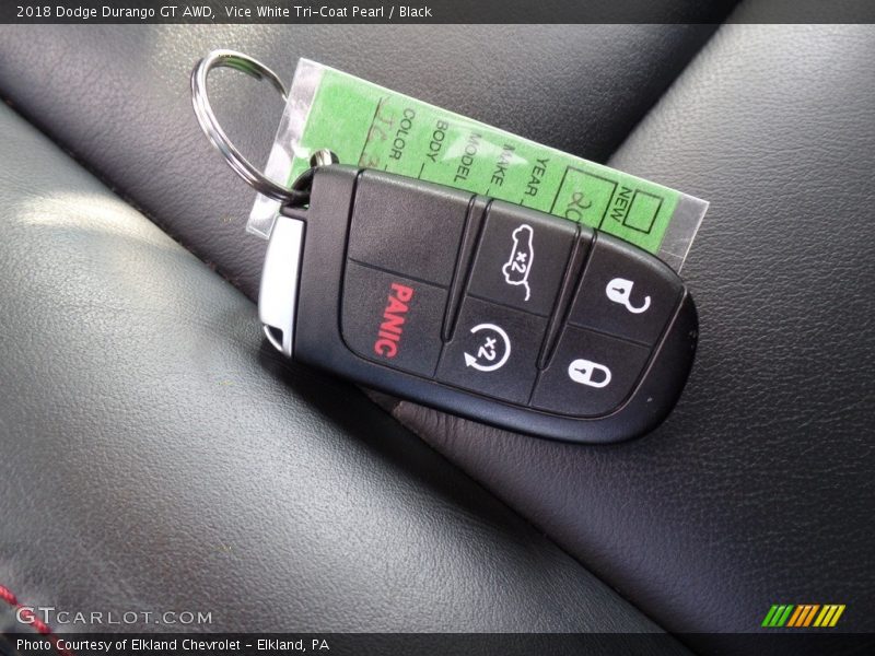 Vice White Tri-Coat Pearl / Black 2018 Dodge Durango GT AWD