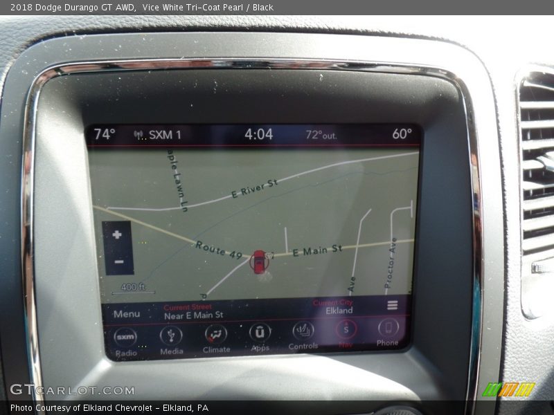 Vice White Tri-Coat Pearl / Black 2018 Dodge Durango GT AWD