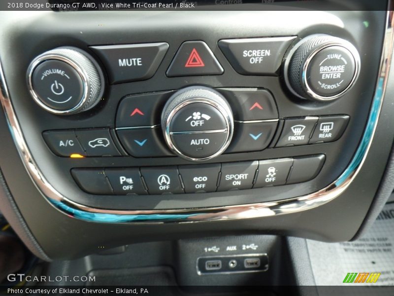 Vice White Tri-Coat Pearl / Black 2018 Dodge Durango GT AWD
