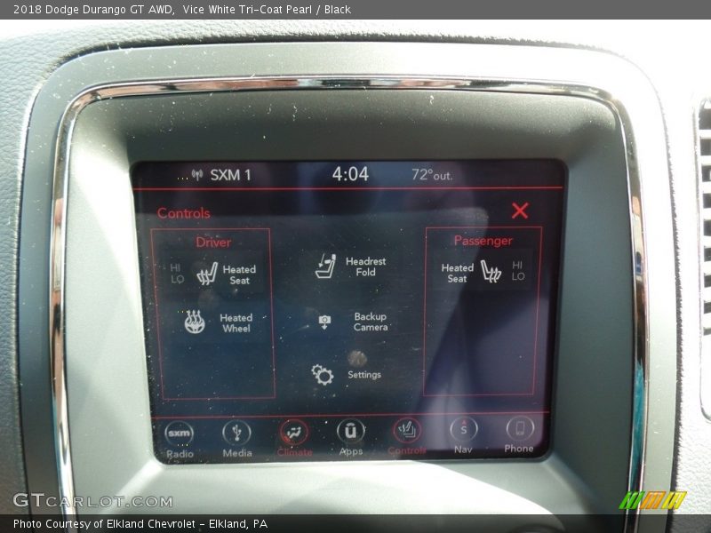 Vice White Tri-Coat Pearl / Black 2018 Dodge Durango GT AWD