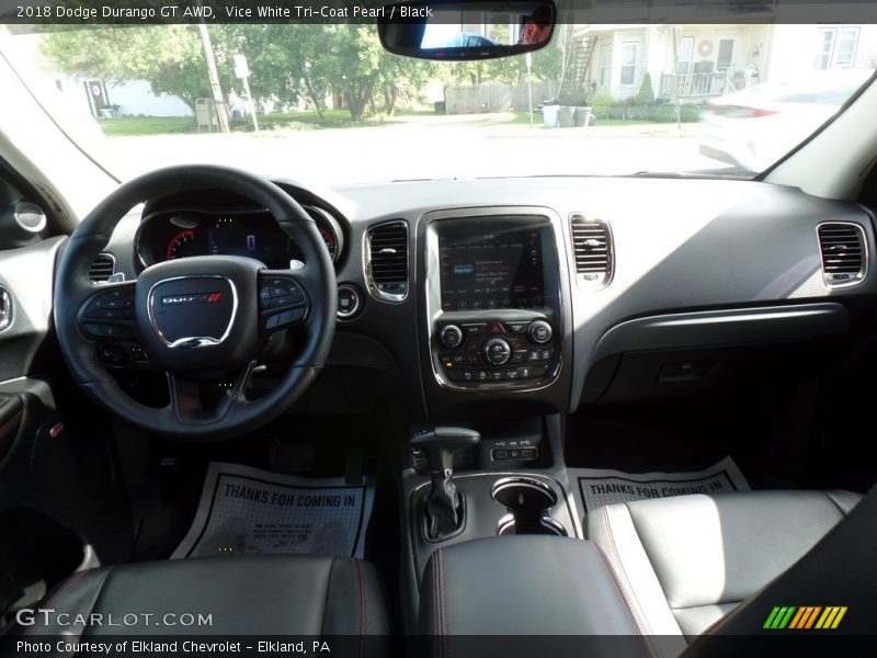 Vice White Tri-Coat Pearl / Black 2018 Dodge Durango GT AWD