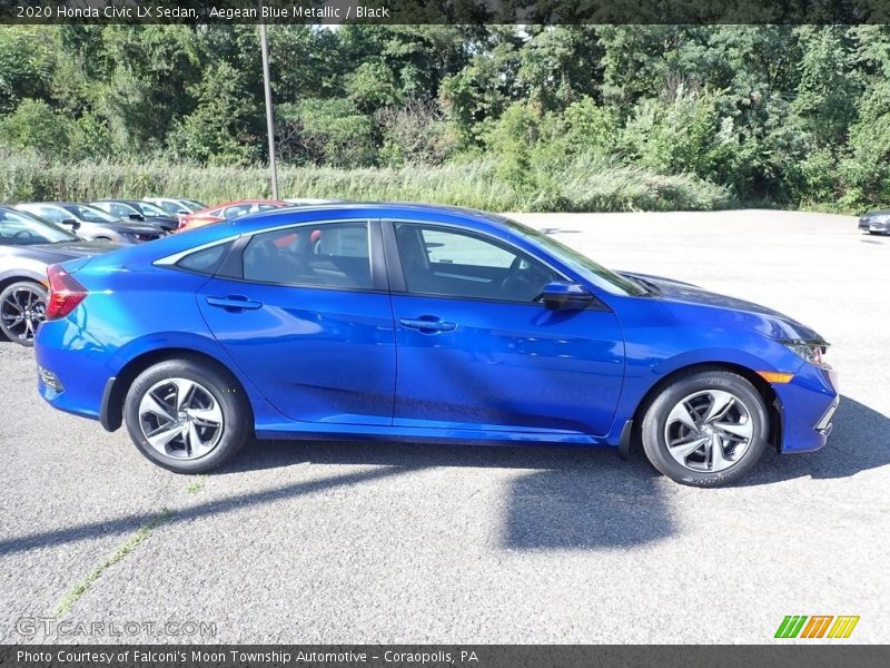 Aegean Blue Metallic / Black 2020 Honda Civic LX Sedan