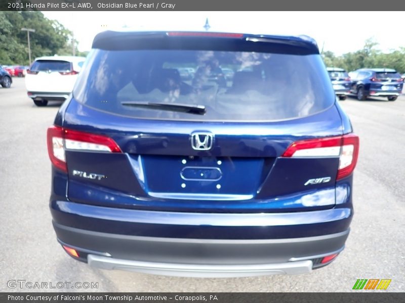 Obsidian Blue Pearl / Gray 2021 Honda Pilot EX-L AWD