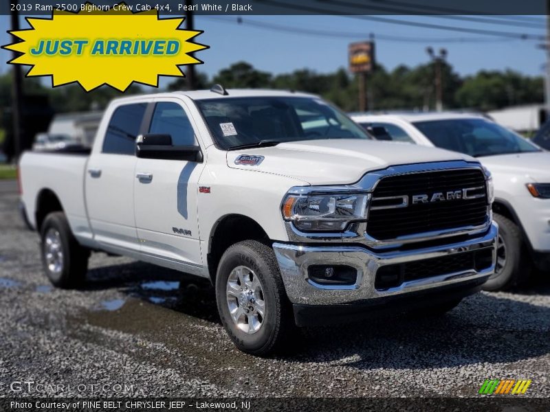 Pearl White / Black 2019 Ram 2500 Bighorn Crew Cab 4x4