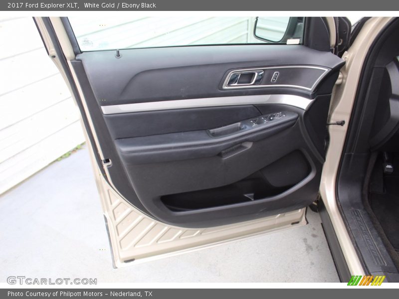 White Gold / Ebony Black 2017 Ford Explorer XLT