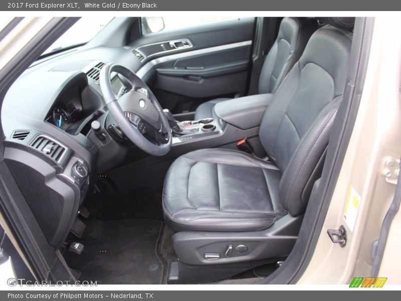 White Gold / Ebony Black 2017 Ford Explorer XLT