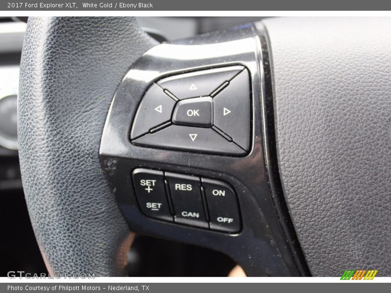 White Gold / Ebony Black 2017 Ford Explorer XLT