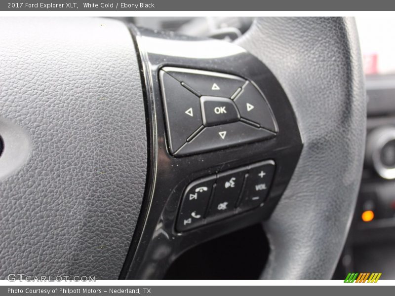 White Gold / Ebony Black 2017 Ford Explorer XLT