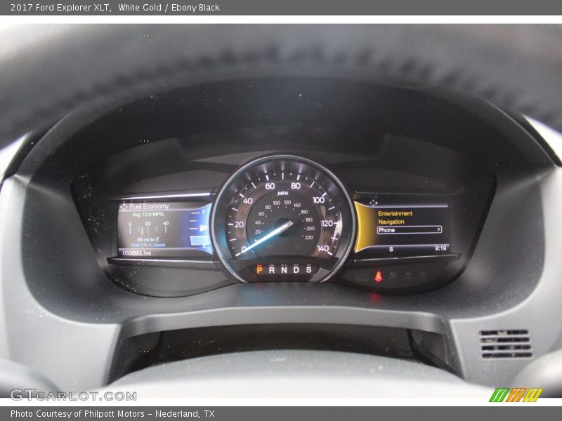 White Gold / Ebony Black 2017 Ford Explorer XLT