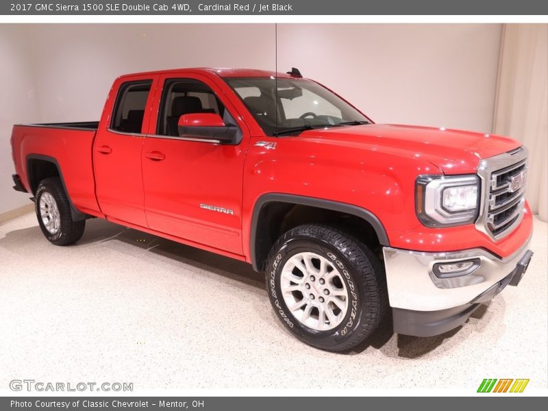 Cardinal Red / Jet Black 2017 GMC Sierra 1500 SLE Double Cab 4WD