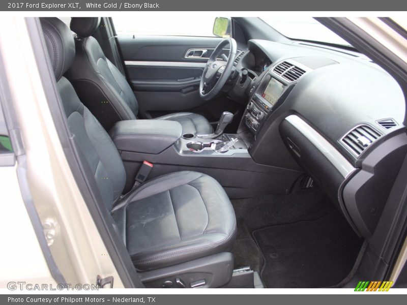 White Gold / Ebony Black 2017 Ford Explorer XLT