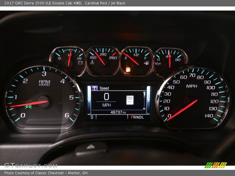 Cardinal Red / Jet Black 2017 GMC Sierra 1500 SLE Double Cab 4WD