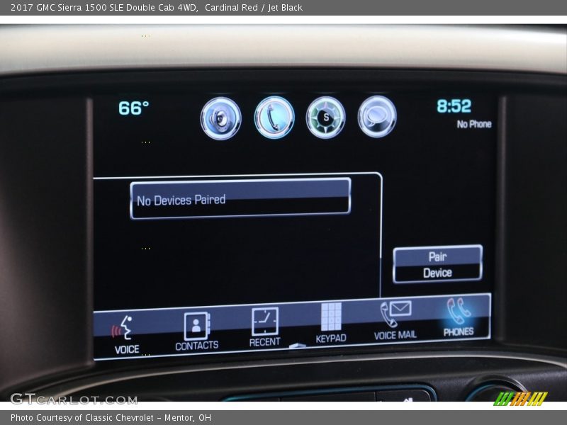 Cardinal Red / Jet Black 2017 GMC Sierra 1500 SLE Double Cab 4WD