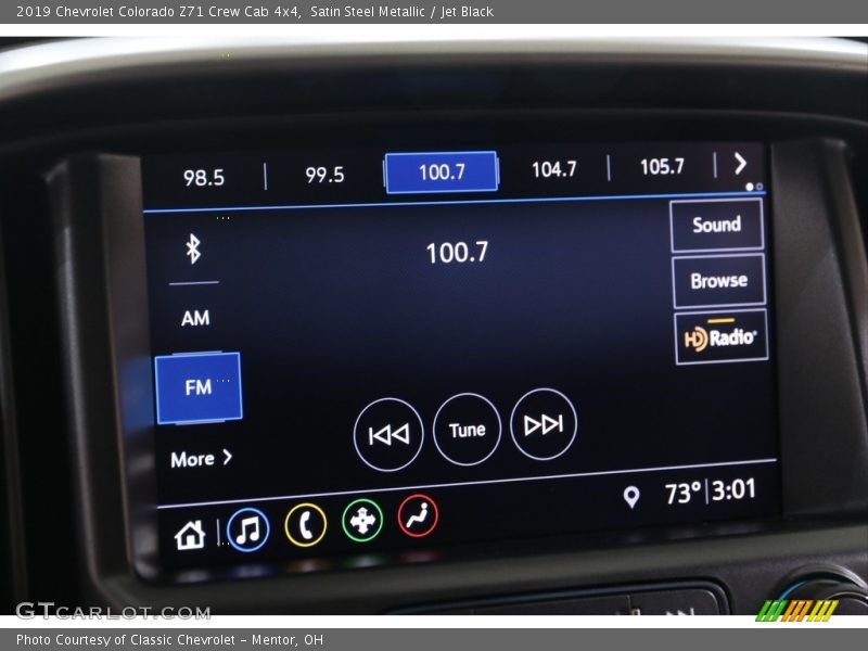 Satin Steel Metallic / Jet Black 2019 Chevrolet Colorado Z71 Crew Cab 4x4