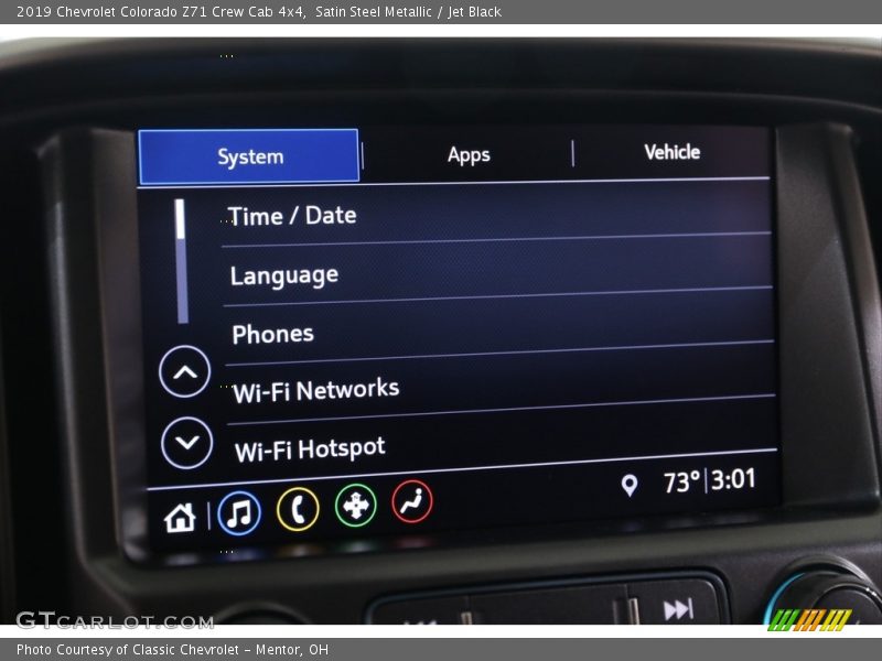 Satin Steel Metallic / Jet Black 2019 Chevrolet Colorado Z71 Crew Cab 4x4