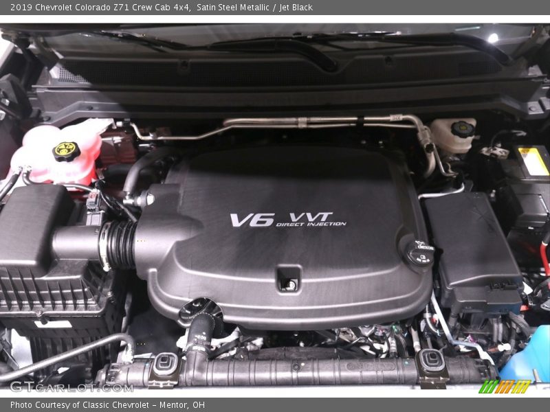 Satin Steel Metallic / Jet Black 2019 Chevrolet Colorado Z71 Crew Cab 4x4