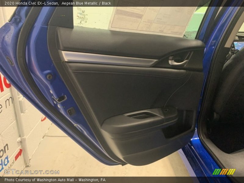 Aegean Blue Metallic / Black 2020 Honda Civic EX-L Sedan