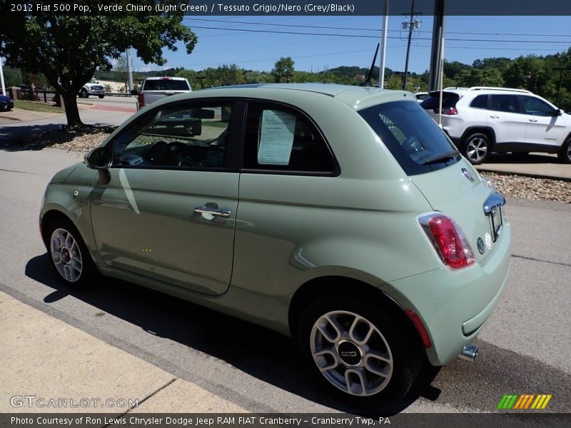 Verde Chiaro (Light Green) / Tessuto Grigio/Nero (Grey/Black) 2012 Fiat 500 Pop