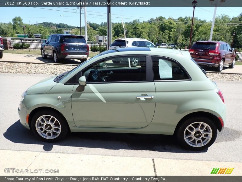 Verde Chiaro (Light Green) / Tessuto Grigio/Nero (Grey/Black) 2012 Fiat 500 Pop