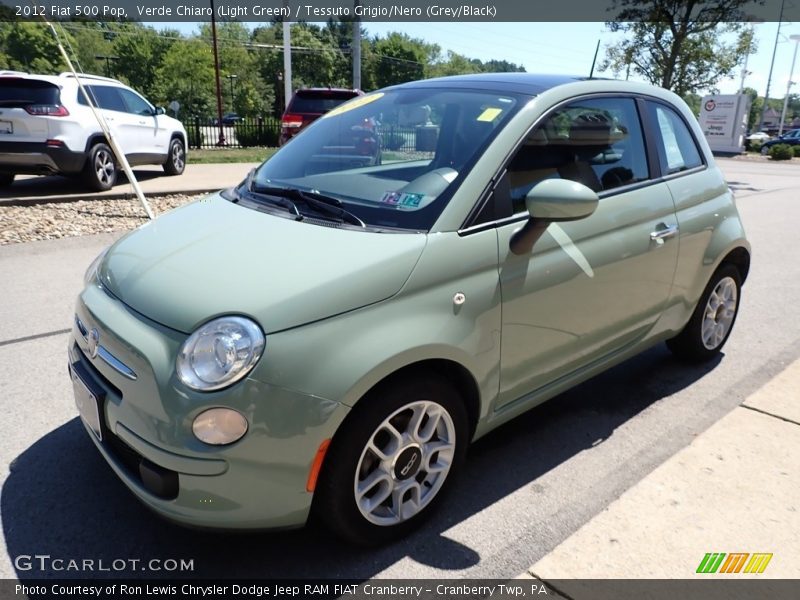 Verde Chiaro (Light Green) / Tessuto Grigio/Nero (Grey/Black) 2012 Fiat 500 Pop