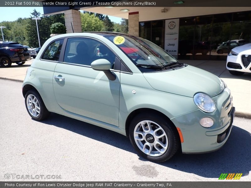 Verde Chiaro (Light Green) / Tessuto Grigio/Nero (Grey/Black) 2012 Fiat 500 Pop