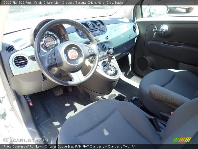Verde Chiaro (Light Green) / Tessuto Grigio/Nero (Grey/Black) 2012 Fiat 500 Pop