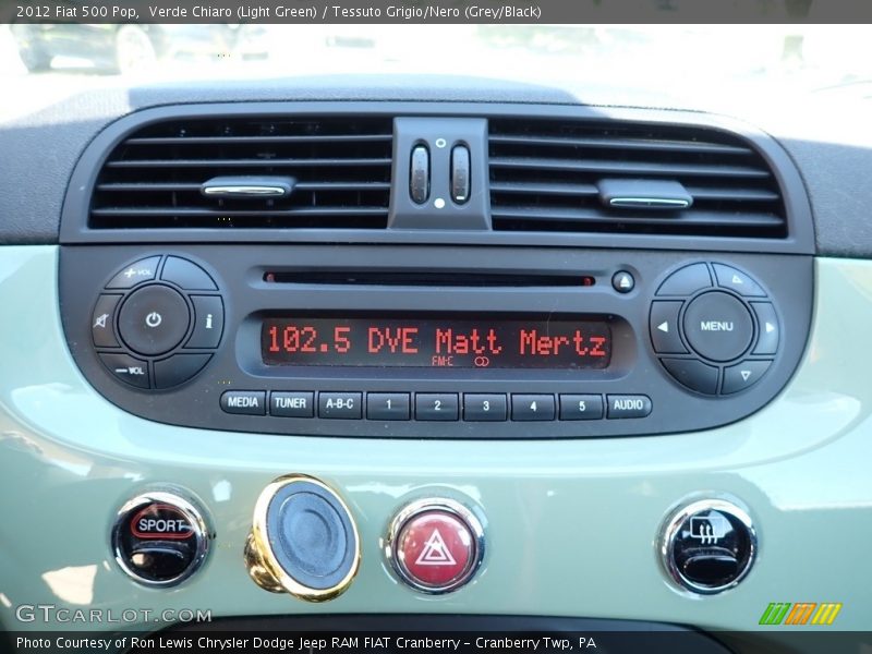Verde Chiaro (Light Green) / Tessuto Grigio/Nero (Grey/Black) 2012 Fiat 500 Pop