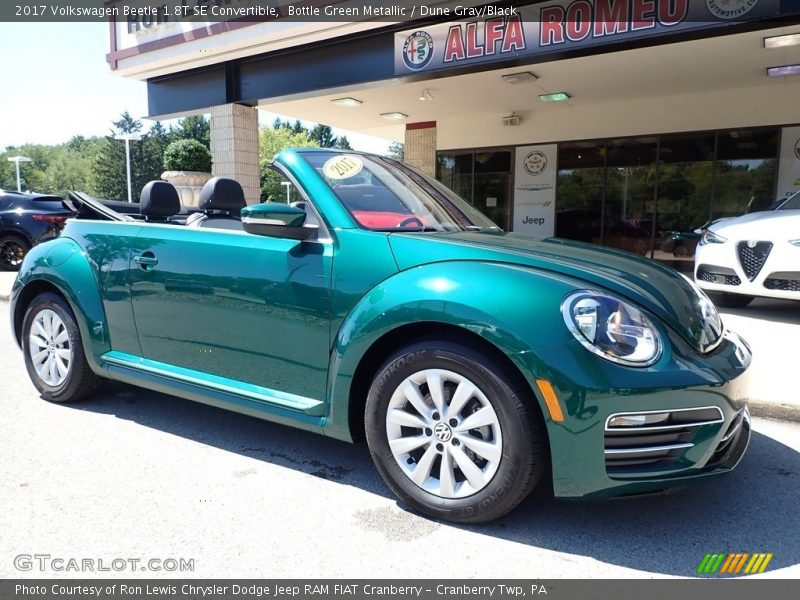 Bottle Green Metallic / Dune Gray/Black 2017 Volkswagen Beetle 1.8T SE Convertible