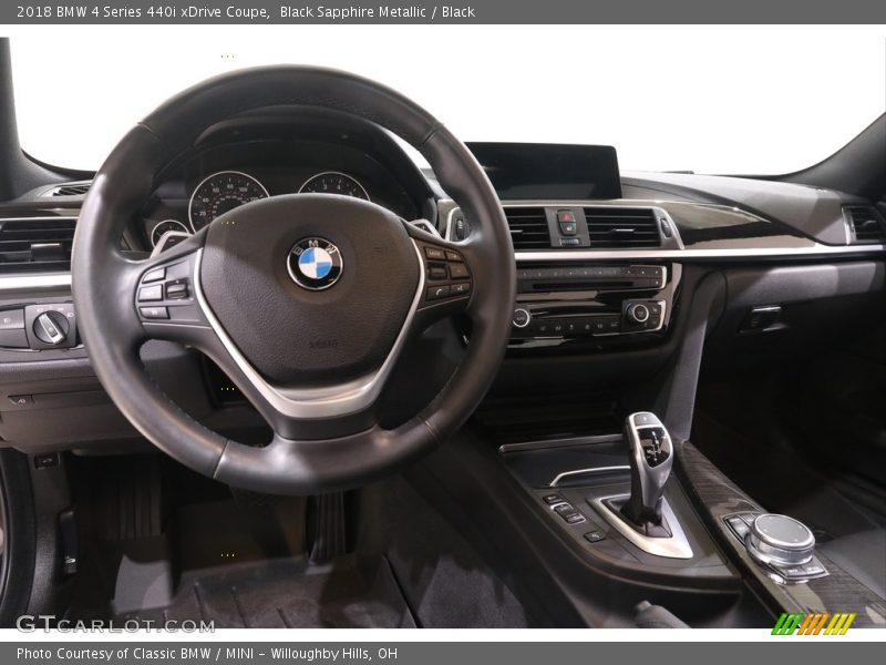 Black Sapphire Metallic / Black 2018 BMW 4 Series 440i xDrive Coupe