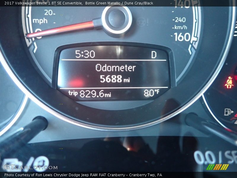 Bottle Green Metallic / Dune Gray/Black 2017 Volkswagen Beetle 1.8T SE Convertible
