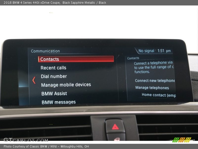 Black Sapphire Metallic / Black 2018 BMW 4 Series 440i xDrive Coupe