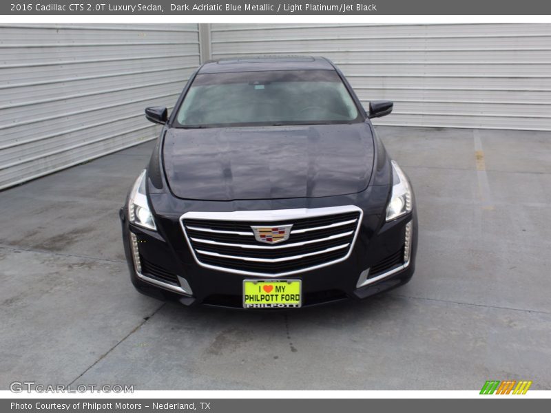 Dark Adriatic Blue Metallic / Light Platinum/Jet Black 2016 Cadillac CTS 2.0T Luxury Sedan