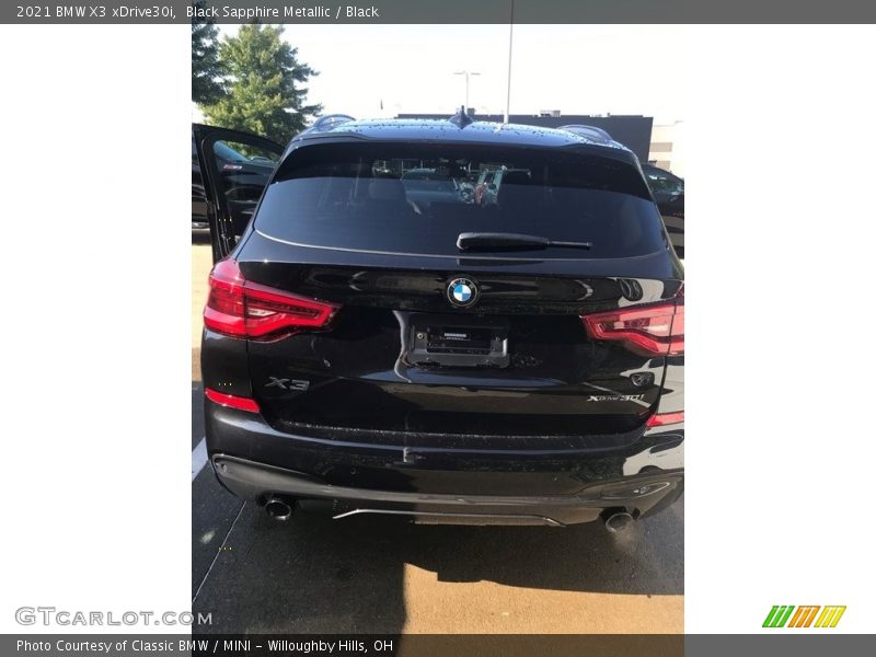 Black Sapphire Metallic / Black 2021 BMW X3 xDrive30i